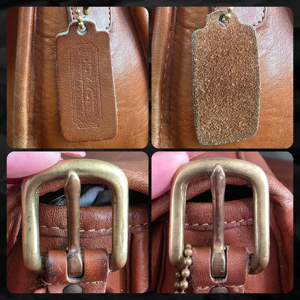 Coach 9535 Saddlery Bag Crossbody British Tan Leather Shoulder Bag Vintage - Picture 10 of 16